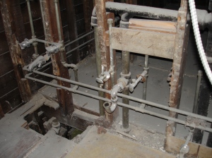 All the old plumbing soon to be ripped out