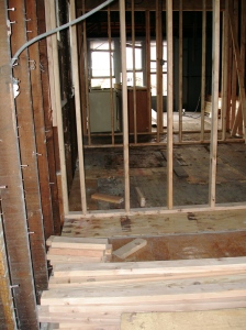 Second floor with new framing